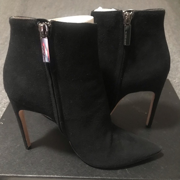 HERVE LEGER LYNNE BLK SUEDE ANKLE BOOTS 39 - Picture 3 of 7